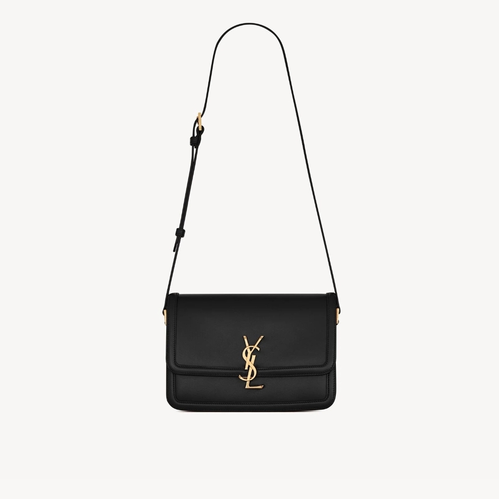 2️⃣2️⃣0️⃣0️⃣ Yves Saint Laurent YSL Medium Solferino Black Leather Cross…